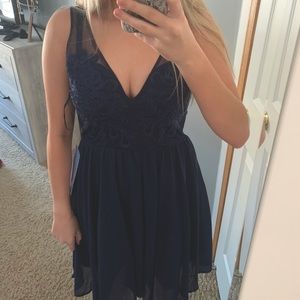 Navy blue homecoming dress